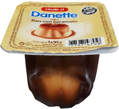 Flan con caramelo front packaging