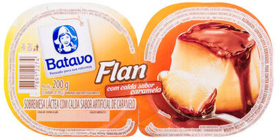 Sobremesa Láctea Flan Calda Caramelo Batavo Bandeja 200g 2 Unidades