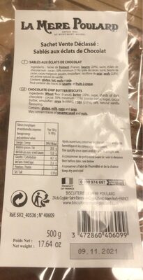 Sables aux eclats de chocolat