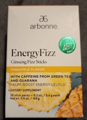EnergyFizz Ginseng Fizz Sticks Pineapple Flavor