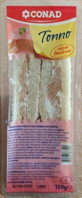 Tramezzini Farciti con Tonno e Maionese front packaging