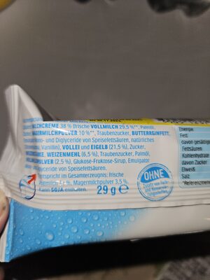 PARADISO ingredients label