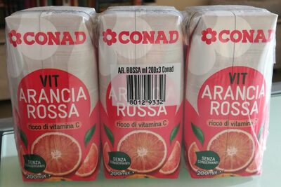 Arancia rossa ricco di vitamina C ml 200x3