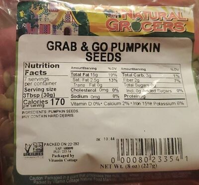 Pumpkin Seeds Non-GMO front packaging