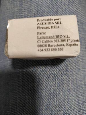 Levadura Fresca nutrition facts table