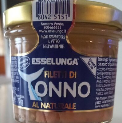 Filetti di tonno al naturale