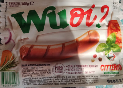Citterio, Wuoi? Wurstel di puro suino front packaging