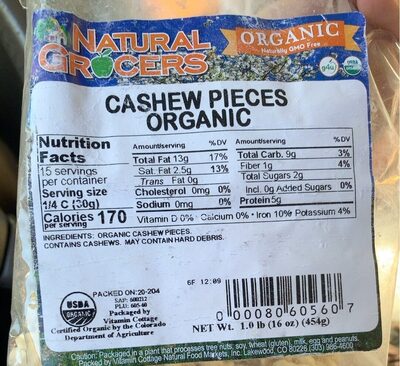 Cashew Pieces Organic