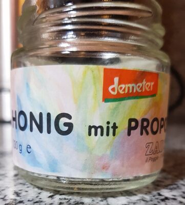 Miel avec propolis front packaging