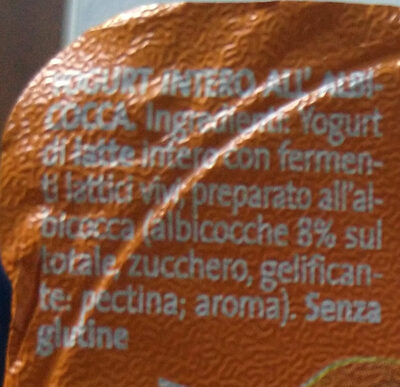 Whole milk yoghurt - 125g - Apricot ingredients label