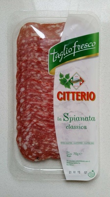Salami spianata classica front packaging