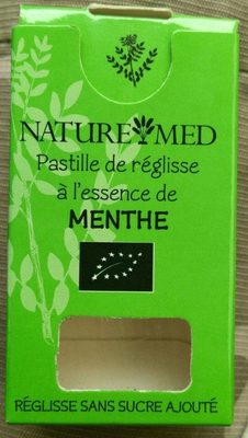 Pastille de réglisse à l'essence de menthe