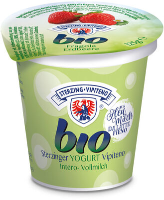 Organic full fat yogurt from haymilk TSG - 125g - strawberry