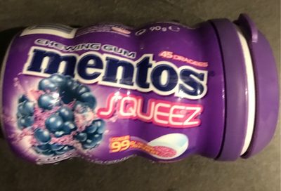 45 Dragees Mentos Squeez Sans Sucre Fruit Rouge Mentos