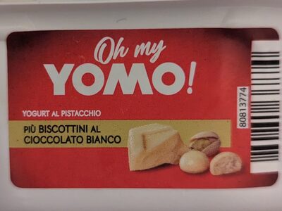 Oh My Yomo! Pistacchio e cioccolato bianco front packaging