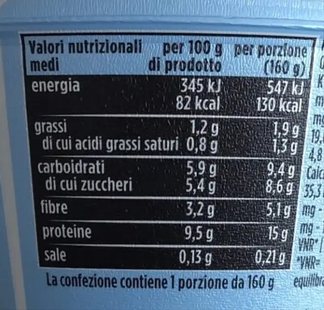 High protein next limone nutrition facts table