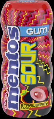 mentos SOUR GUM STRAWBERRY FLAVOUR