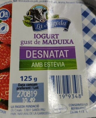 Iogurt gust maduixa