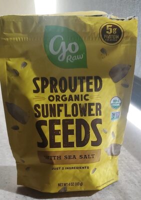 Sprouted organic sunflower seeds with sea salt