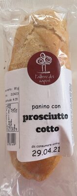 Panino con prosciutto cotto front packaging