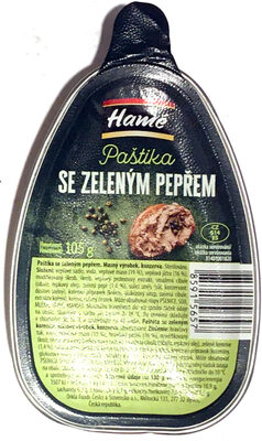 Paštika se zeleným pepřem