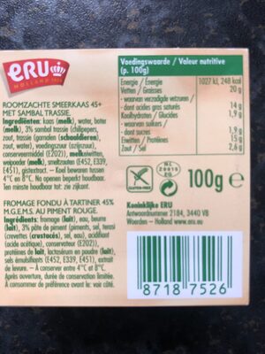 Eru Goudkuipje sambal front packaging