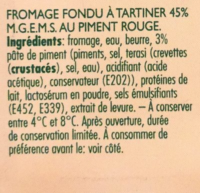 Eru Goudkuipje sambal ingredients label