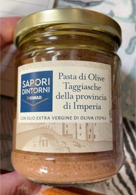 Pasta di olive taggiasche della provincia di Imperia front packaging