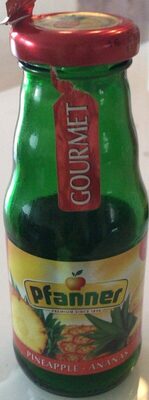 Pfanner Sklo Ananás 100% front packaging