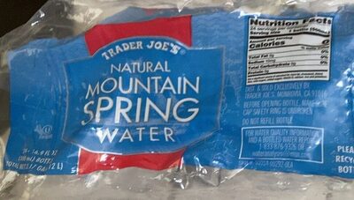 Natural mountain spring water