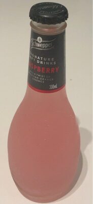 Schweppes Raspberry Signature Soft drink front packaging