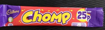 Cadbury chomp chocolate bar front packaging