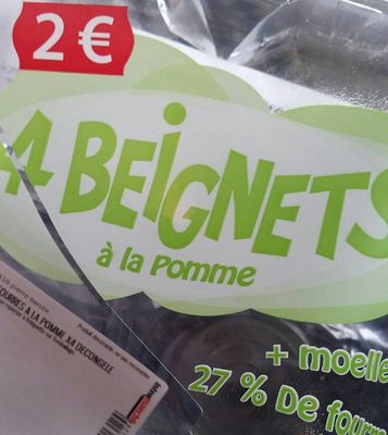 Beignets à la pomme front packaging
