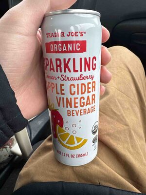 Organic Sparkling Lemon + Strawberry Apple Cider Vinegar Beverage