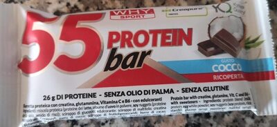 55 Protein bar front packaging
