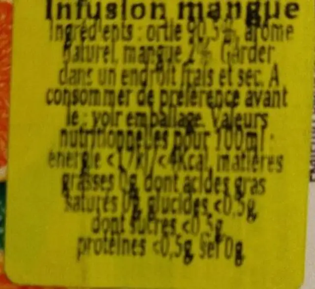 Herbs of the world nutrition facts table