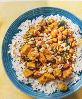 Cremiges Hähnchencurry mit Kichererbsen