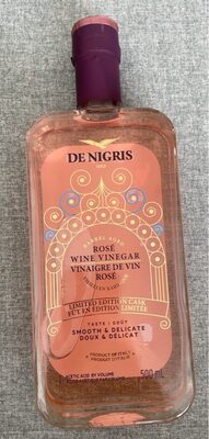 Rose wine vinegar front packaging