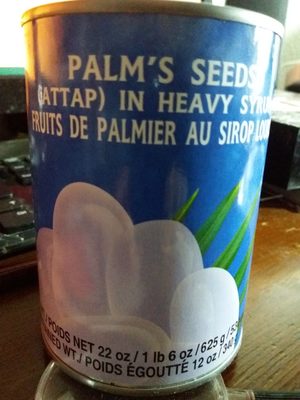 Fruits de palmier au sirop lourd front packaging