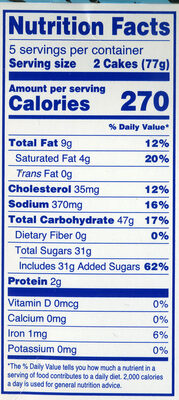 Hostess Tiger Tails Golden Sponge Cake With Orange Creme Filling Twinkies nutrition facts table