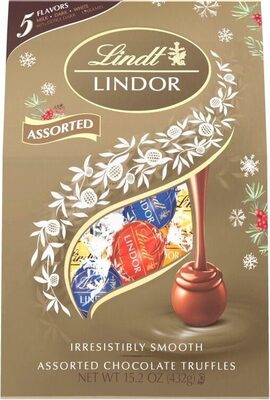 Lindor holiday assorted chocolate truffles bag