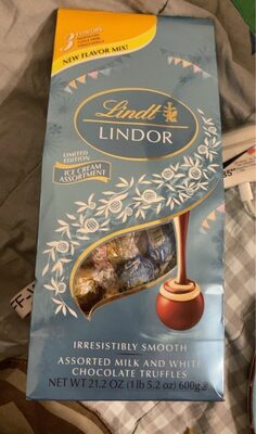 Assorted milk and white chocolate truffles