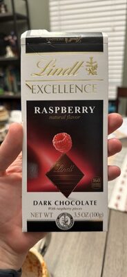 DARK CHOCOLATE With raspberry pieces