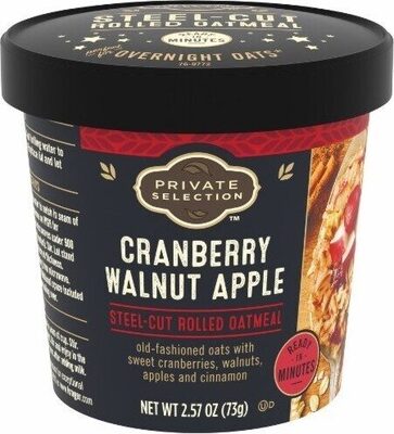 Cranberry walnut apple steel-cut rolled oatmeal