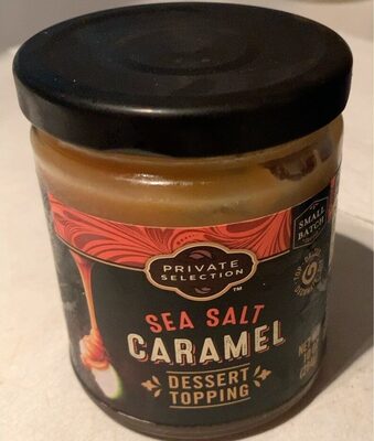 Sea salt caramel dessert topping front packaging