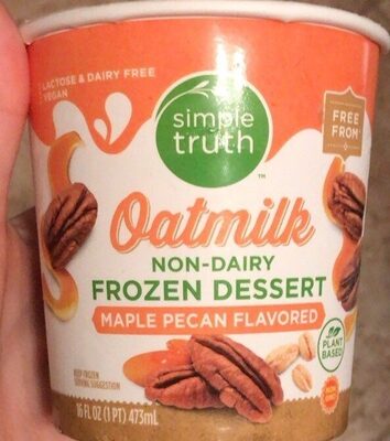 Maple pecan flavored frozen dessert