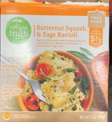 Butternut squash & Sage ravioli