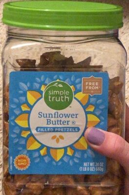 sunflower butter filled pretzels