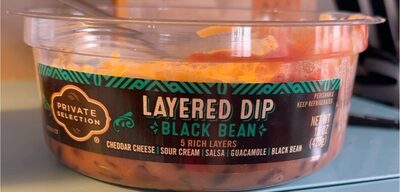 Layered black bean dip