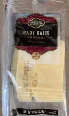 Baby swiss sliced cheese
